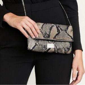 Nine West Snakeskin crossbody bag clutch pretty